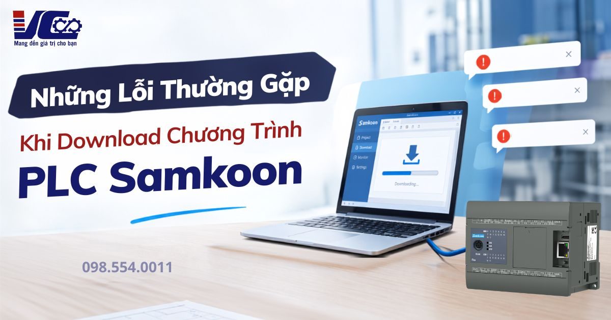Những lỗi thường gặp khi download chương trình PLC Samkoon