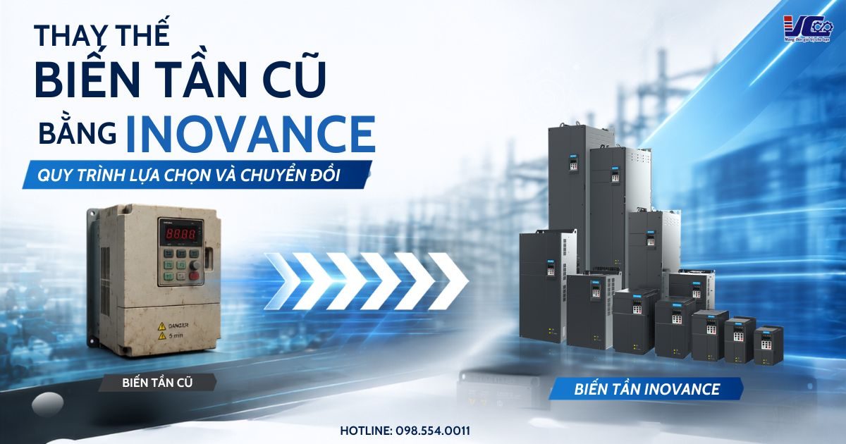 THAY THẾ BIẾN TẦN CŨ BẰNG INOVANCE: QUY TRÌNH LỰA CHỌN VÀ CHUYỂN ĐỔI