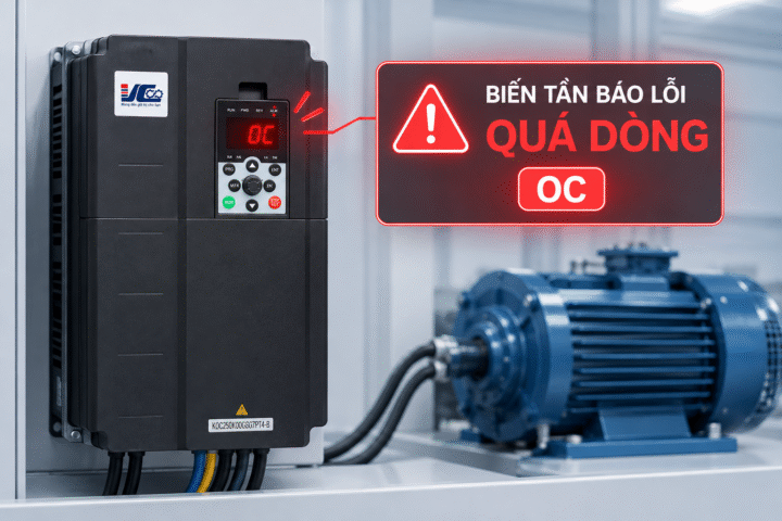 Biến tần báo lỗi quá dòng là gì?