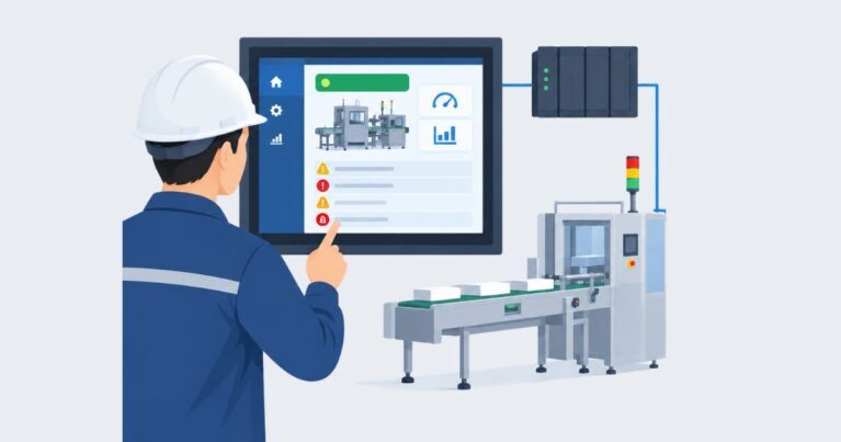 Ứng dụng PLC Samkoon điều khiển máy cắt bao bì chính xác theo chiều dài